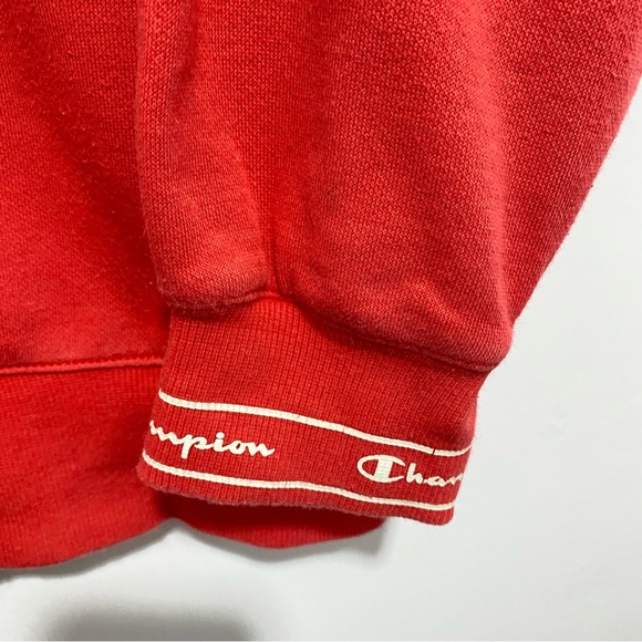Champion Womens Red Sweatshirt Spell Out Logo M - Picture 4 of 5